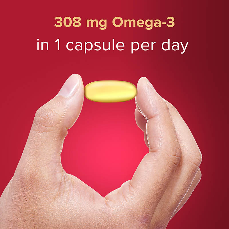 308 mg Omega-3 in 1 capsule per day