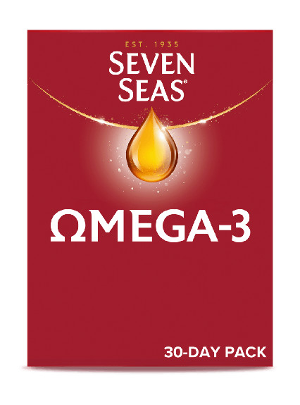 Seven Seas Omega-3 30ct Carton Blister 2D