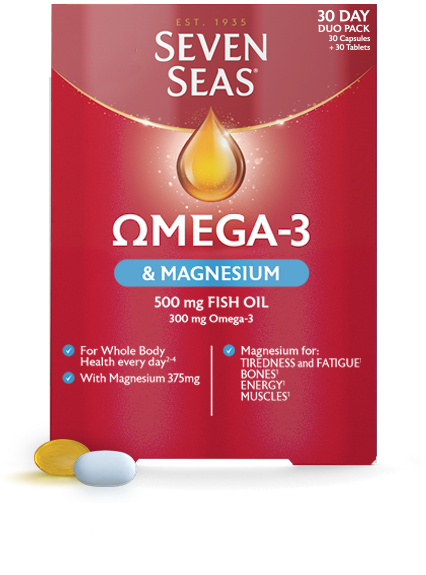 Omega 3 Magnesium Fish Oil Capsules and Tablets Seven Seas