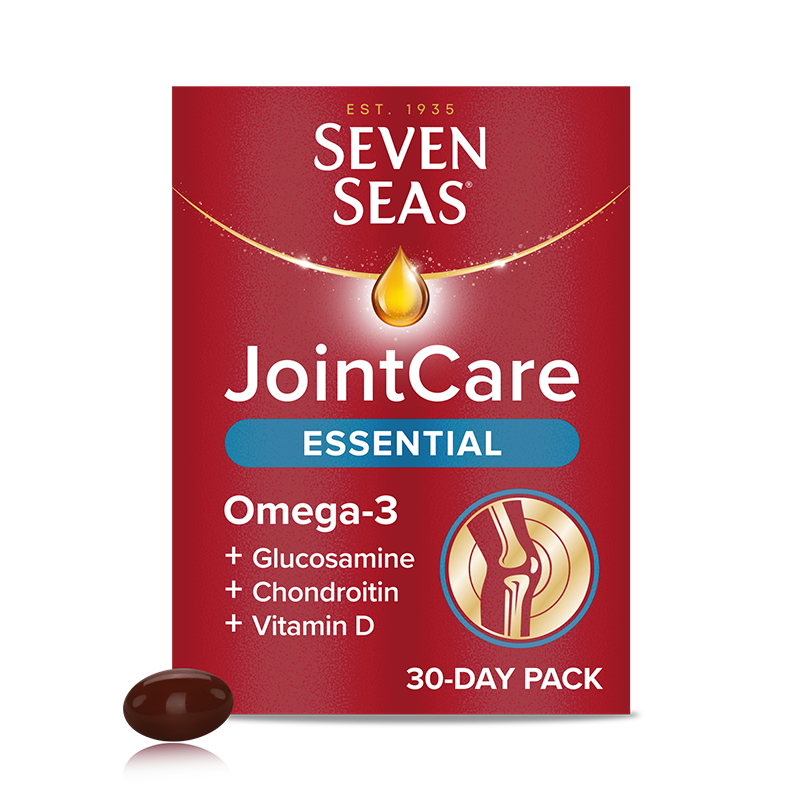 Seven Seas JointCare Essential 30 packshot and capsule