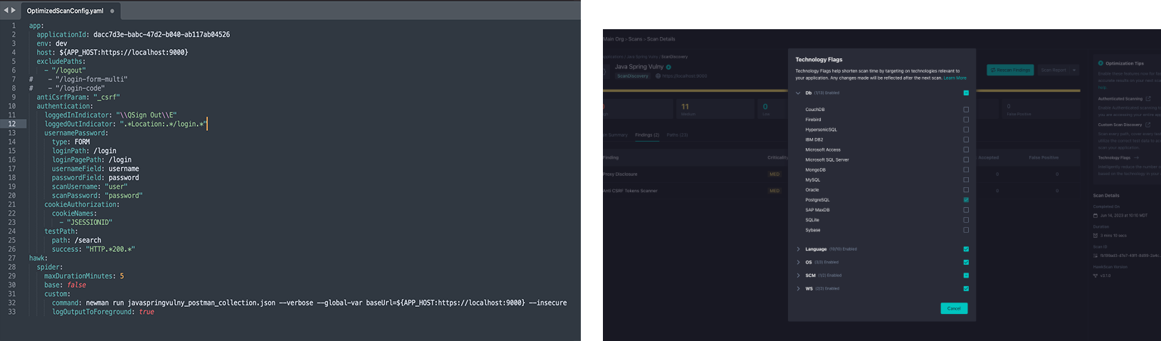 Optimized Scan Config YAML image