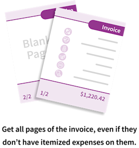 illustration of a vet invoice