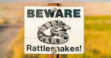 rattlesnake warning sign