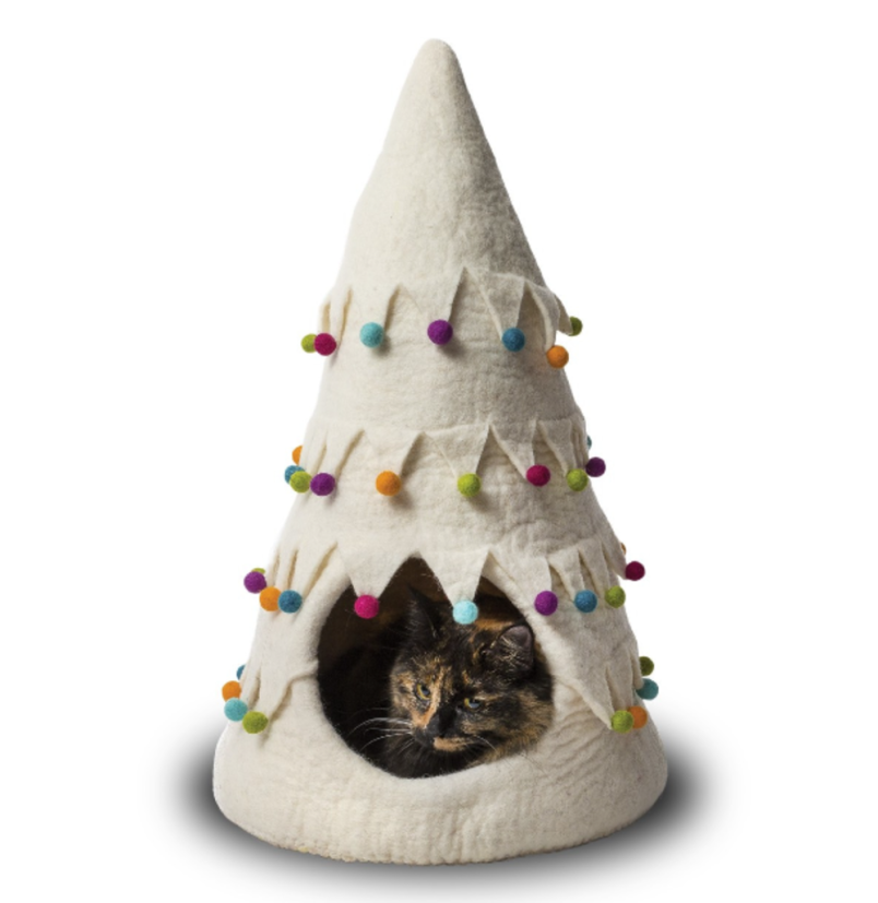 Felted Tree Cat Cave cat gift idea