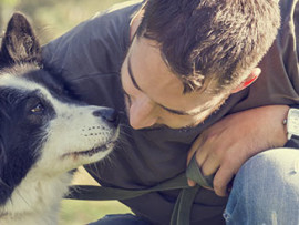 White Man with Border Collie