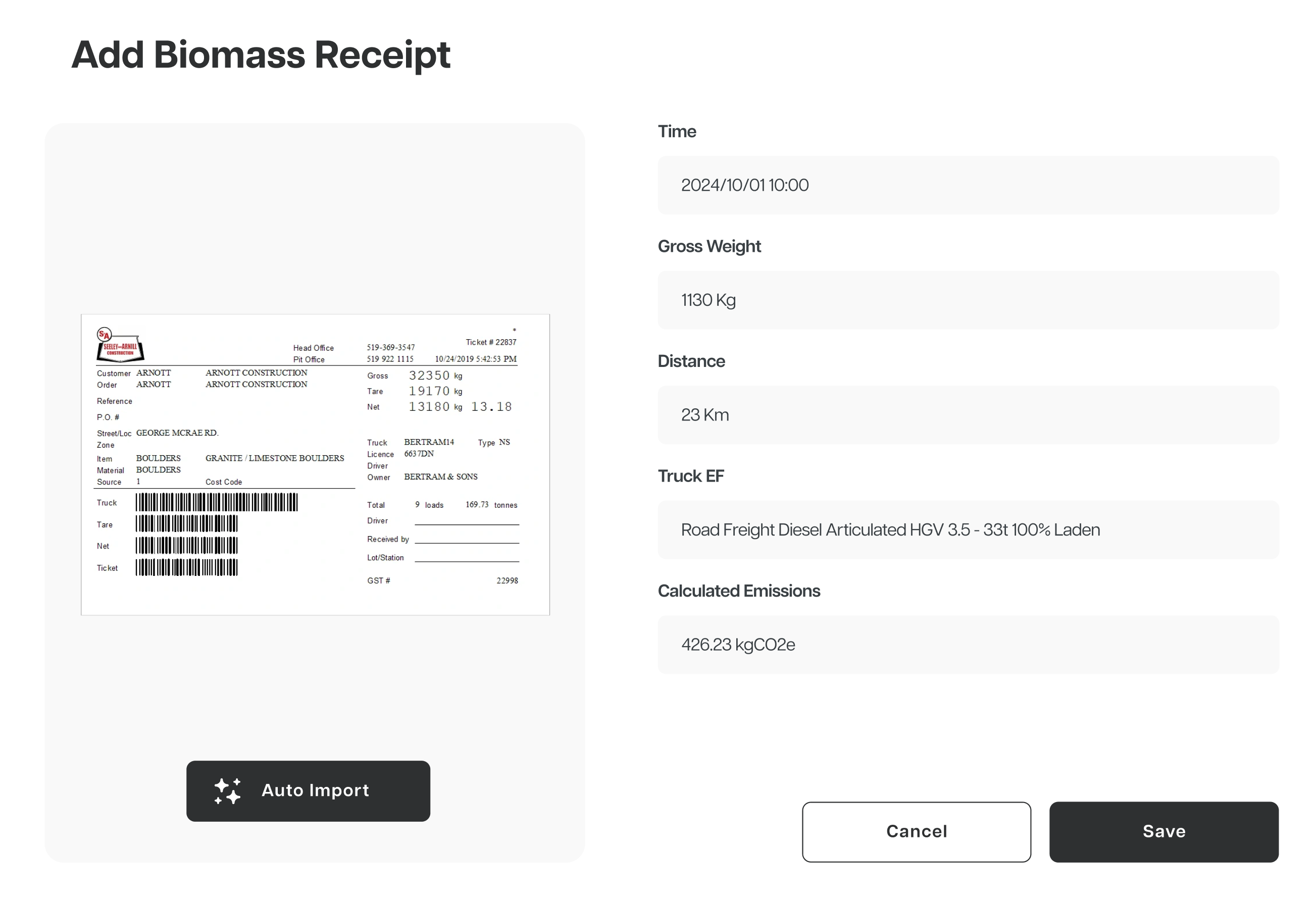 biomass slider