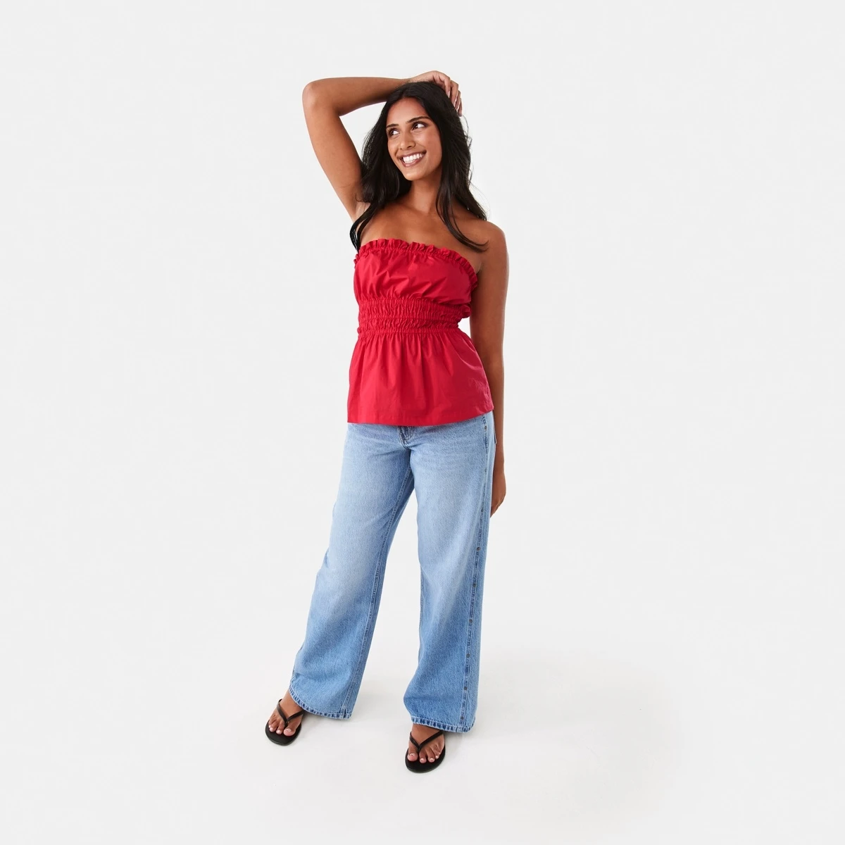 Strapless Ruched Top