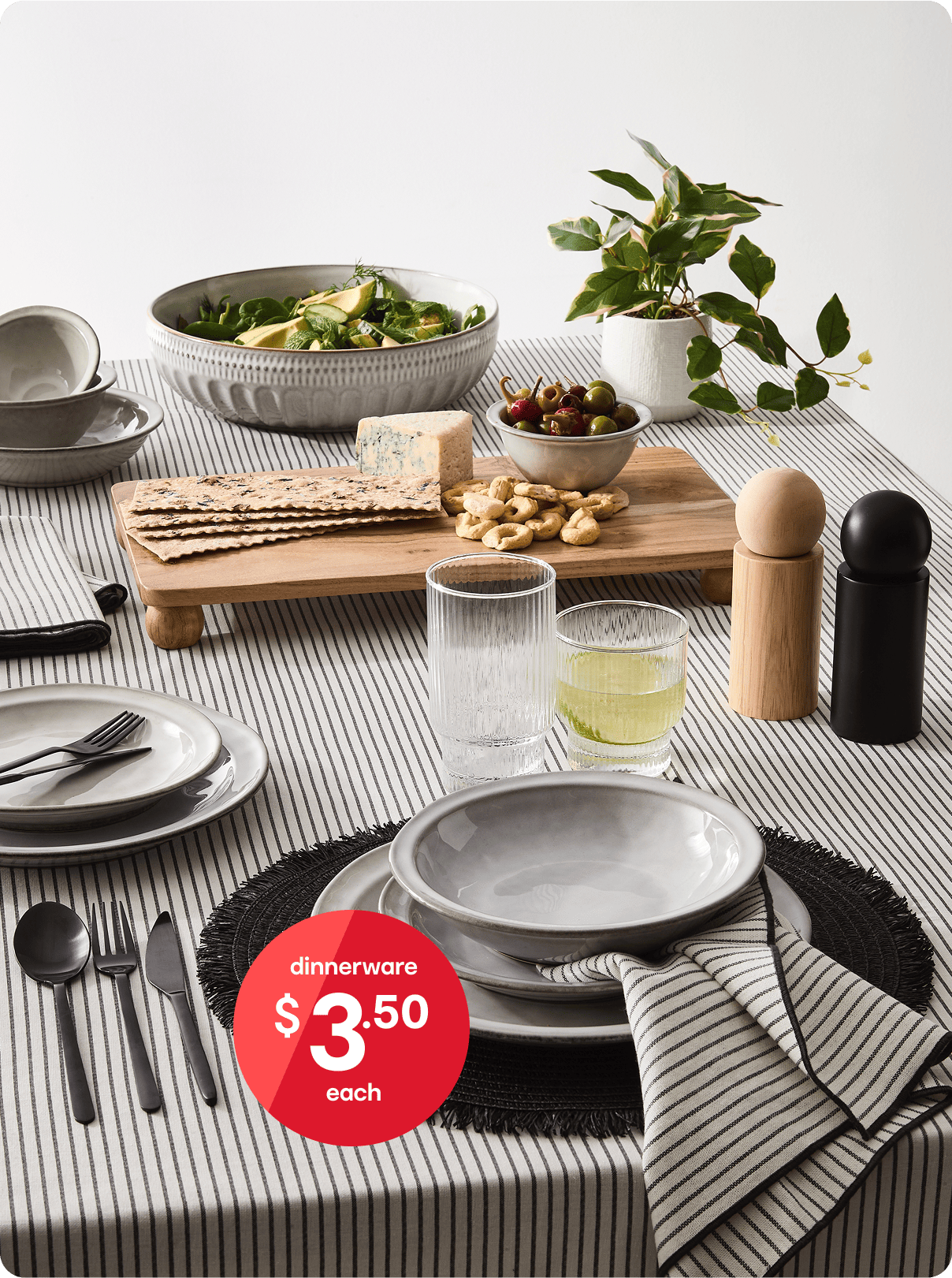 Dining table monochrome set-up