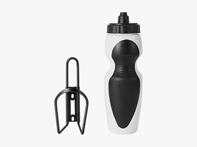 Black Colour Water Bottle with Alloy Cage