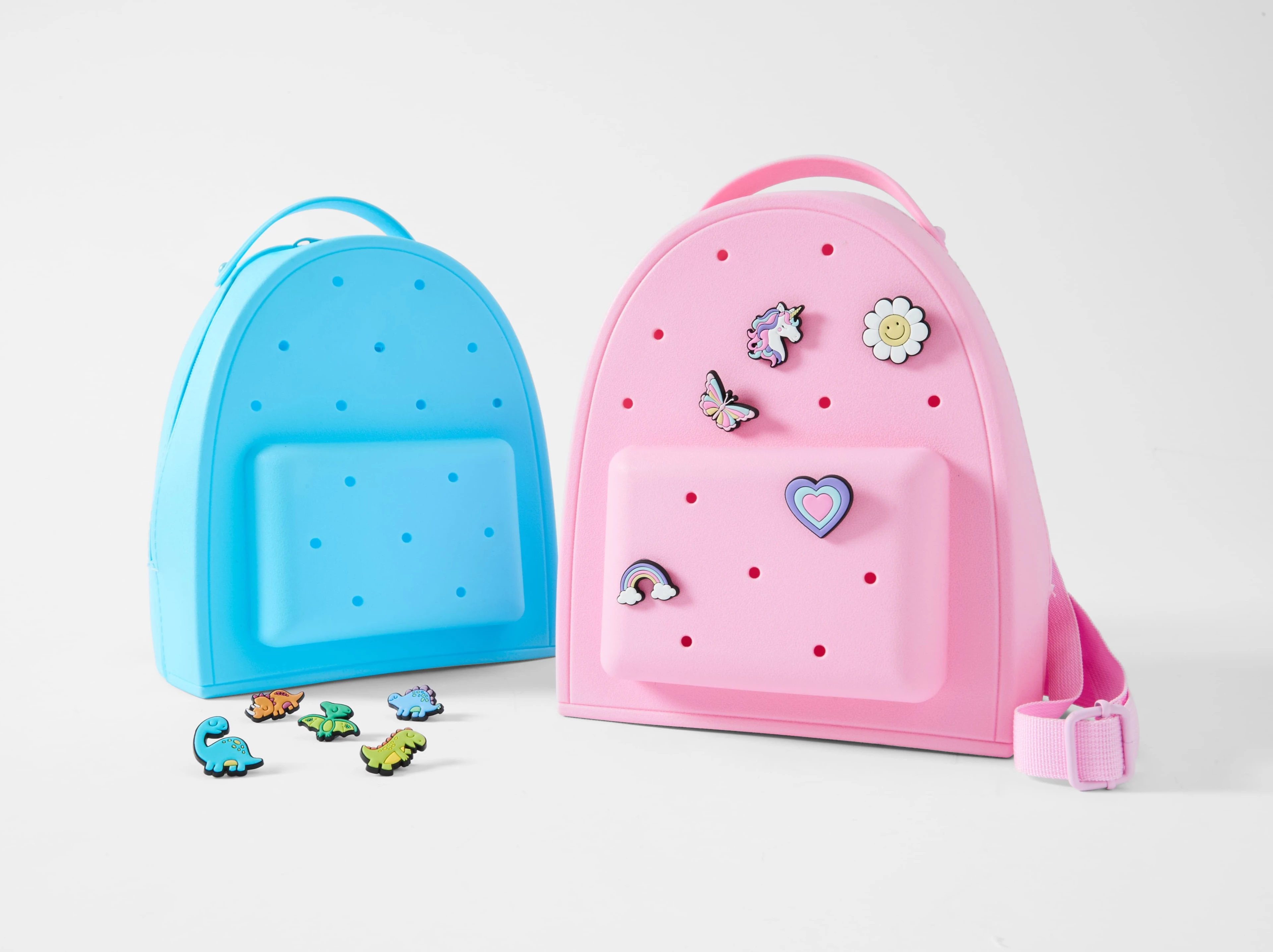 Kids blue and Pink Mini Backpacks with Cha