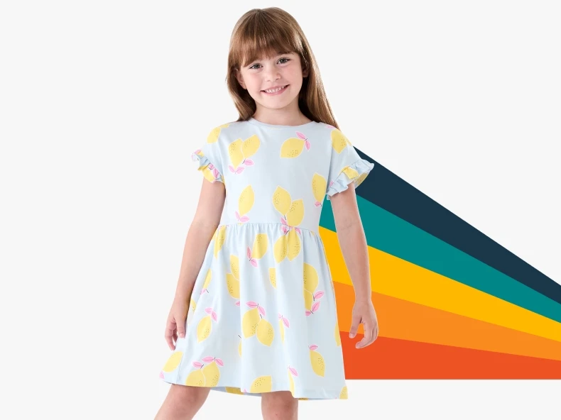 Shop Lemon Floats Jersey Dress for Girls under $10