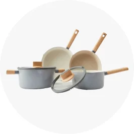 4 Piece Wood Look Cookware