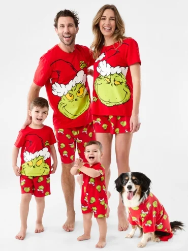 Christmas Themed The Grinch Family Matching Out