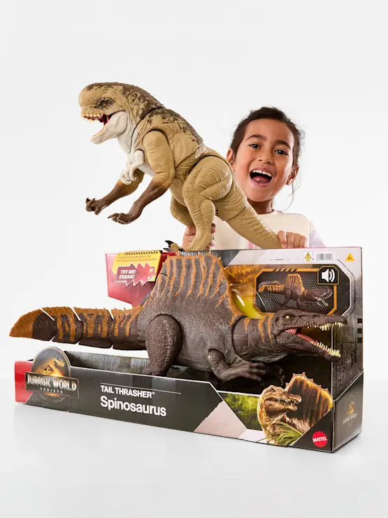 Jurassic World Rebirth Tail Thrasher Spinosaurus Action Fi