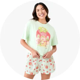 Strawberry Shortcake License Knit Woven Pyjama