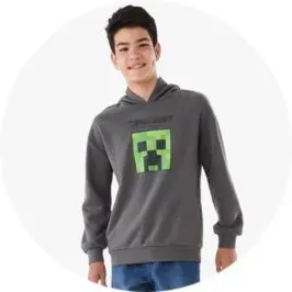 Minecraft License Hoodie for Boys 8-16 y