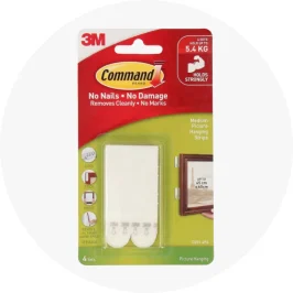 4 Pack Command Picture Hanging Strips Small - White