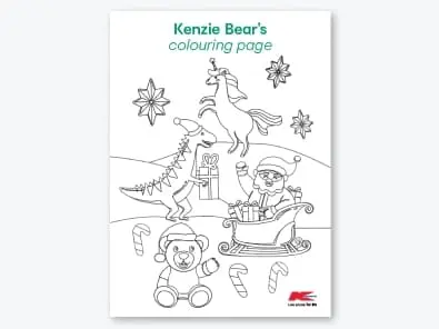 Kenzie Bear Colouring in s