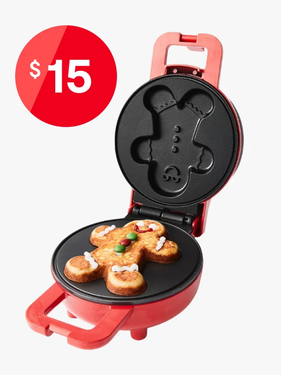 Mini Gingerbread Man Waffle Maker