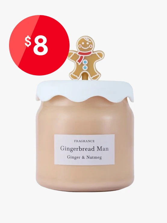 Gingerbread Man Lid Candl