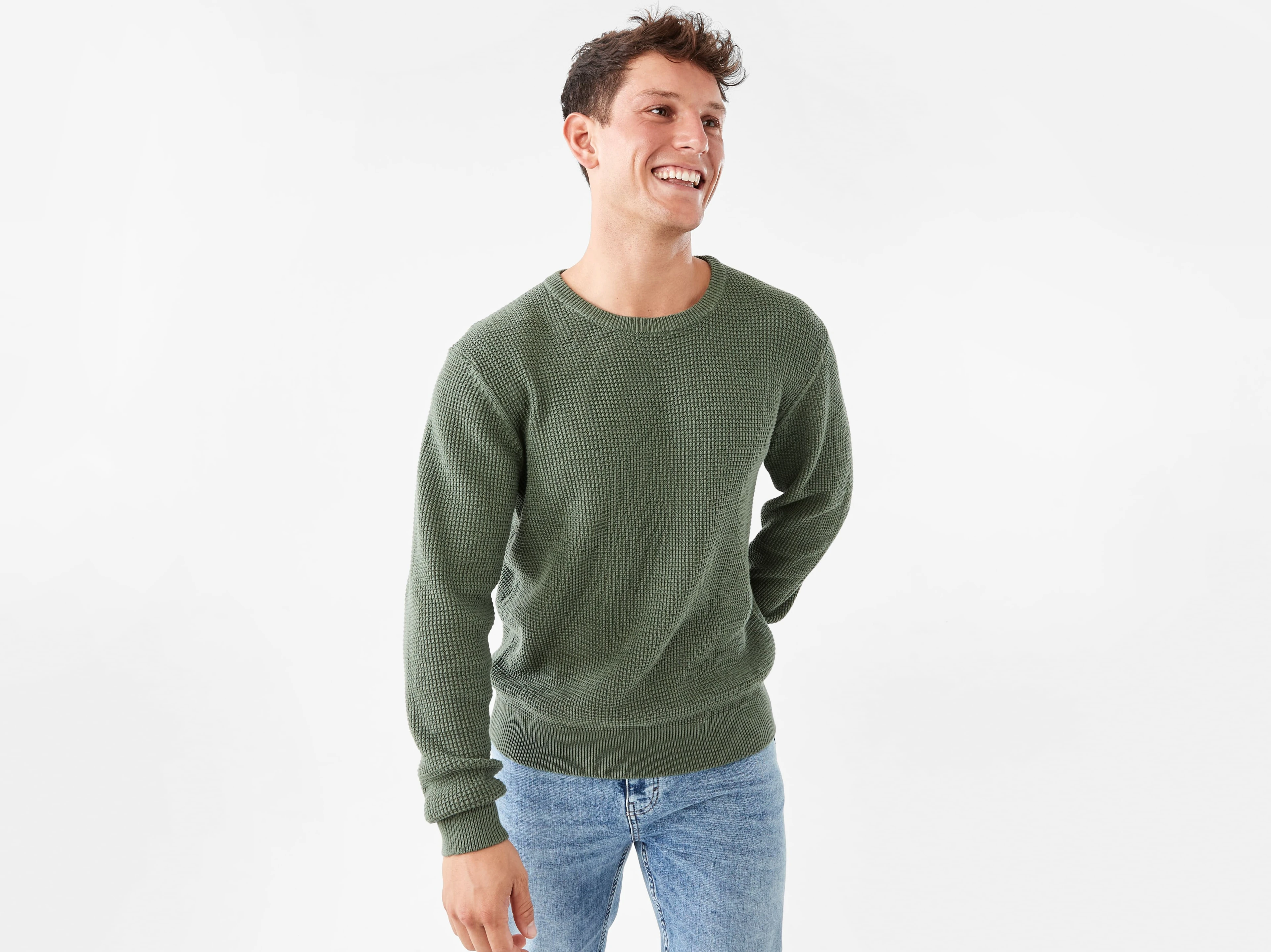 Wes Crew Neck Knit Jumper in g