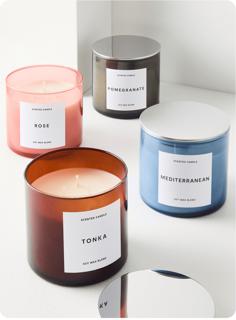 Floral scented candles