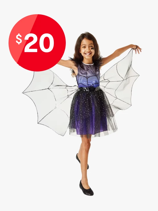 Winged Spider Witch Costume - Ages 6-8