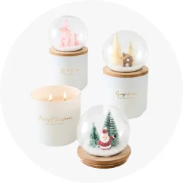 Christmas Candles with a Snow G