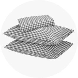 250 Thread Count Gingham Cotton Sheet Set - Queen