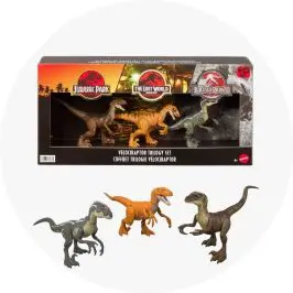 Jurassic World Jurassic Park I, II and III Velociraptor Trilogy