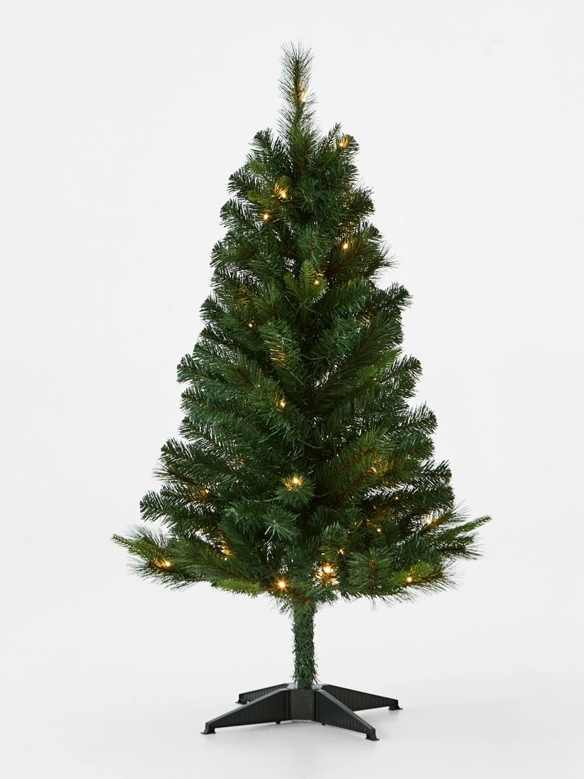 1.22m (4ft) Green Prelit Christmas 