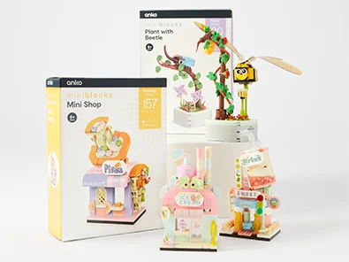 Mini Blocks Mini Shop and Plant with Beetle Toys