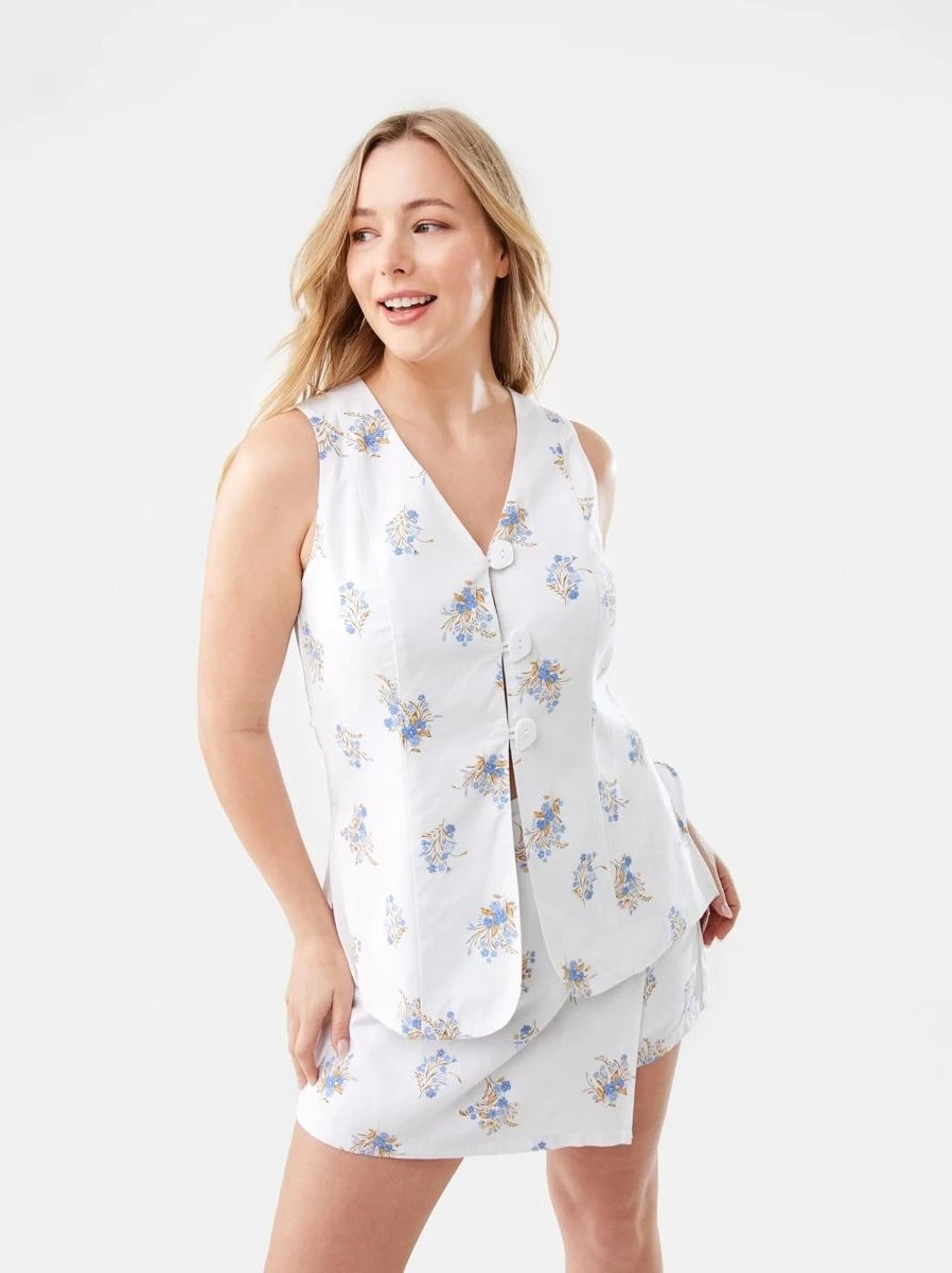 Sleeveless Longline Tie Back Waist