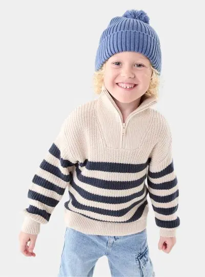 Boys stripe knit jumper