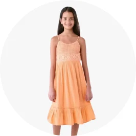 Lace bodice dress for girls between 