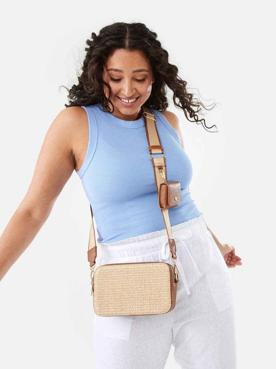 Double Zip Crossbody Bag S