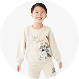 Boys- Toy Story License Print Oversized Crew Neck Sweatshirt