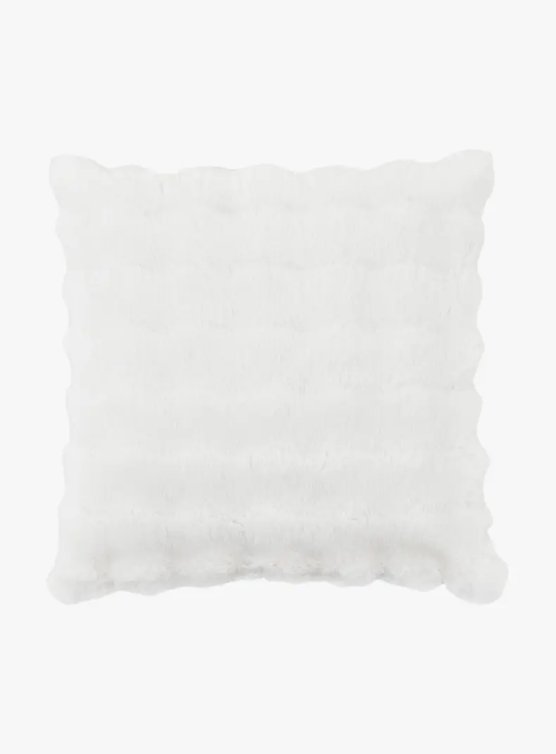 60cm Wave Faux Fur Cushion - W