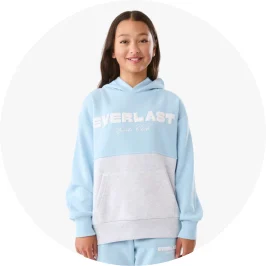 Girl Wearing Blue Active Everlast Kids Core Ho