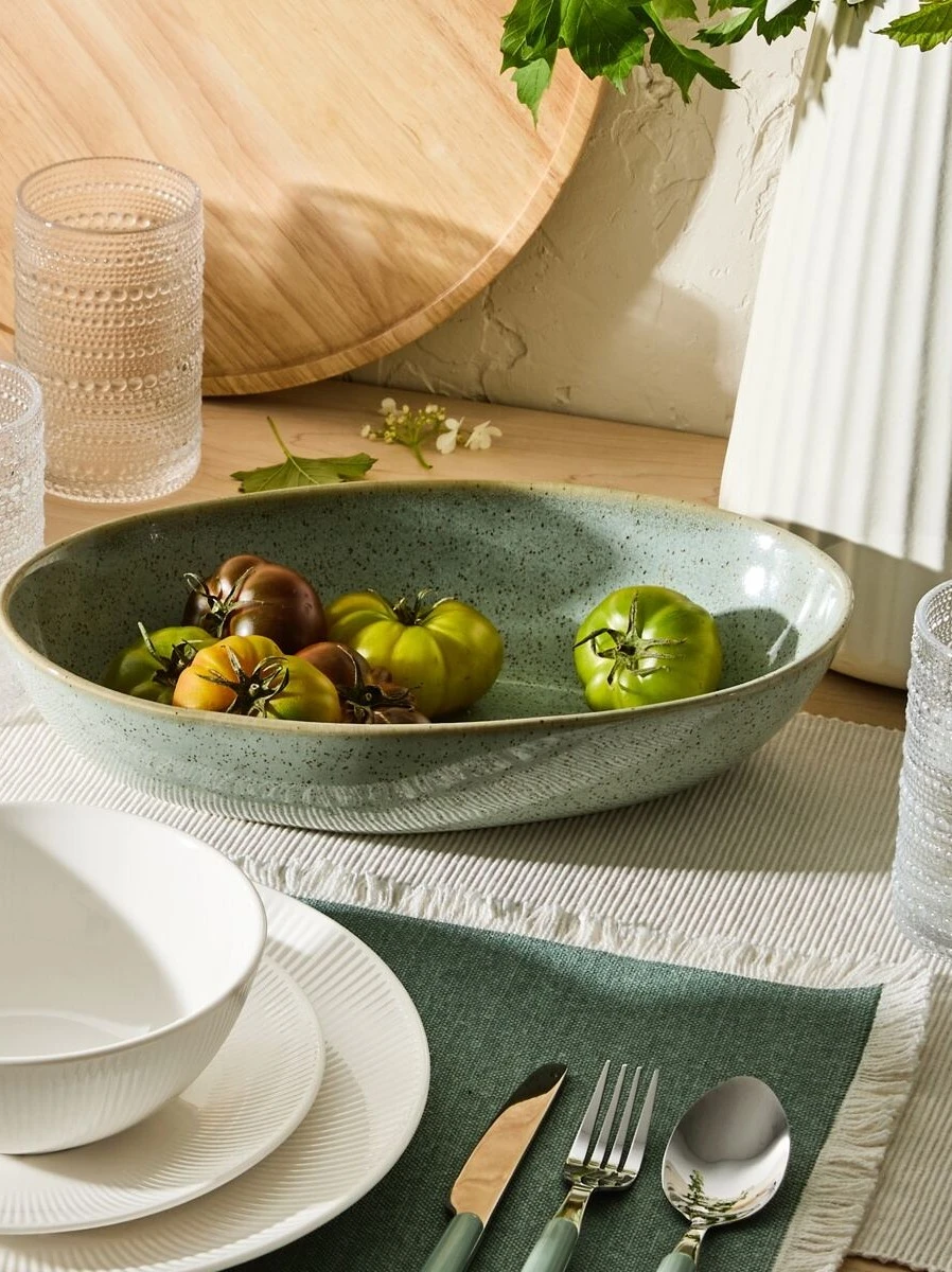 Green Glazed Serving 