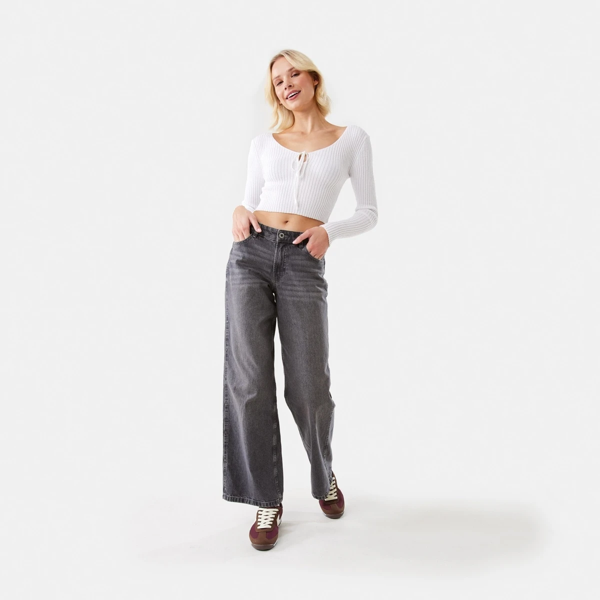 Straight Leg Stud Jeans