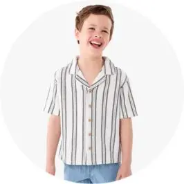 Short Sleeve Textured Stripe Resort S
