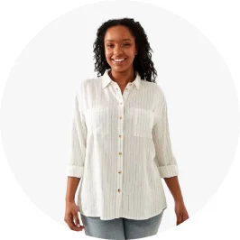 Long Sleeve Linen Blend Shirt