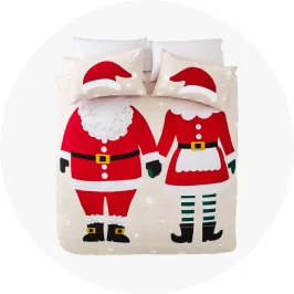 Mr. & Mrs. Claus Cotton Rich Reversible Quilt Cover