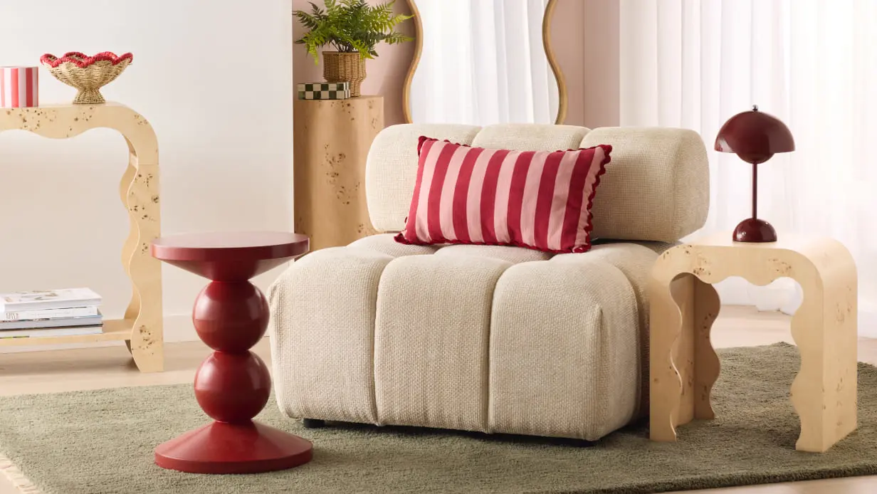 New living room set-up featuring the Mali Lounge Chair