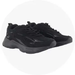 Womens Black Mesh Sneakers