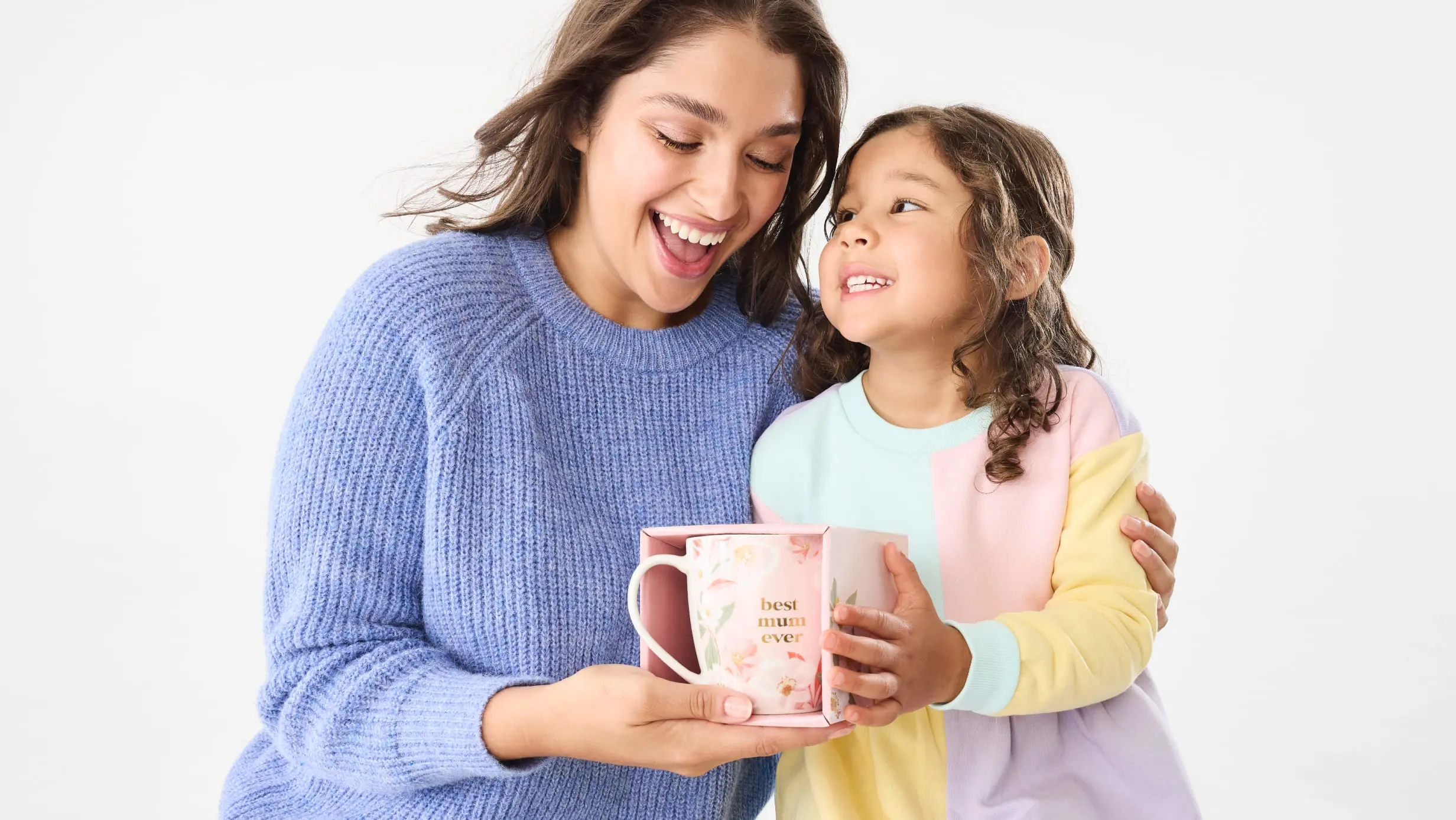 daughter gifting mum with a Kmart Mother's Day gift