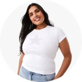 Womens Short Sleeve Embellished Neat Fit T-s