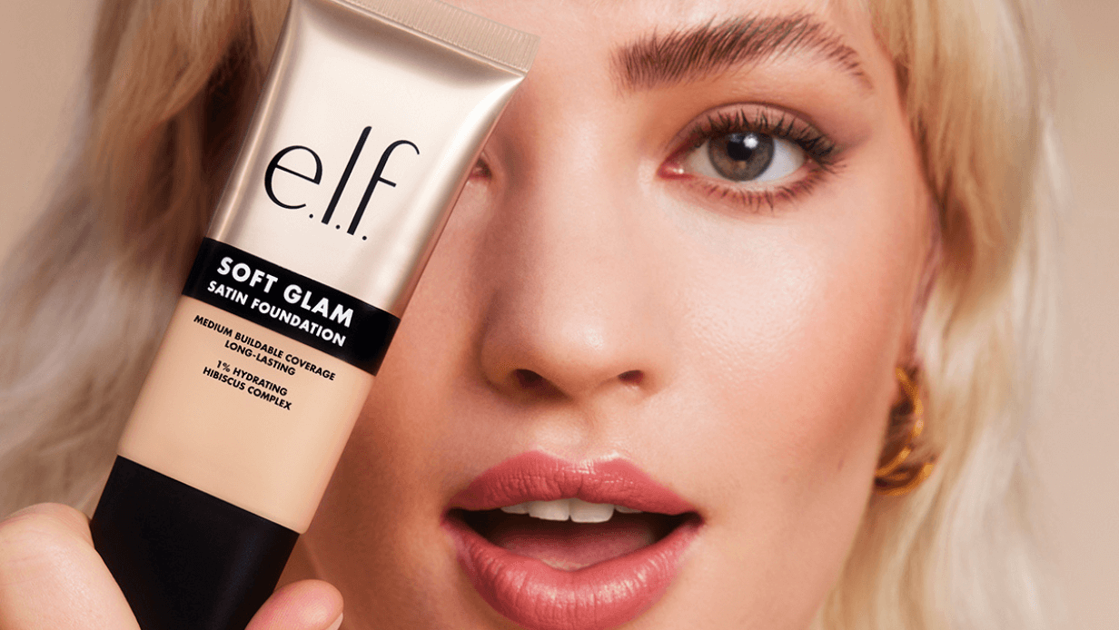 Women Holding the e.l.f. Cosmetics Soft Glam Satin Foundation