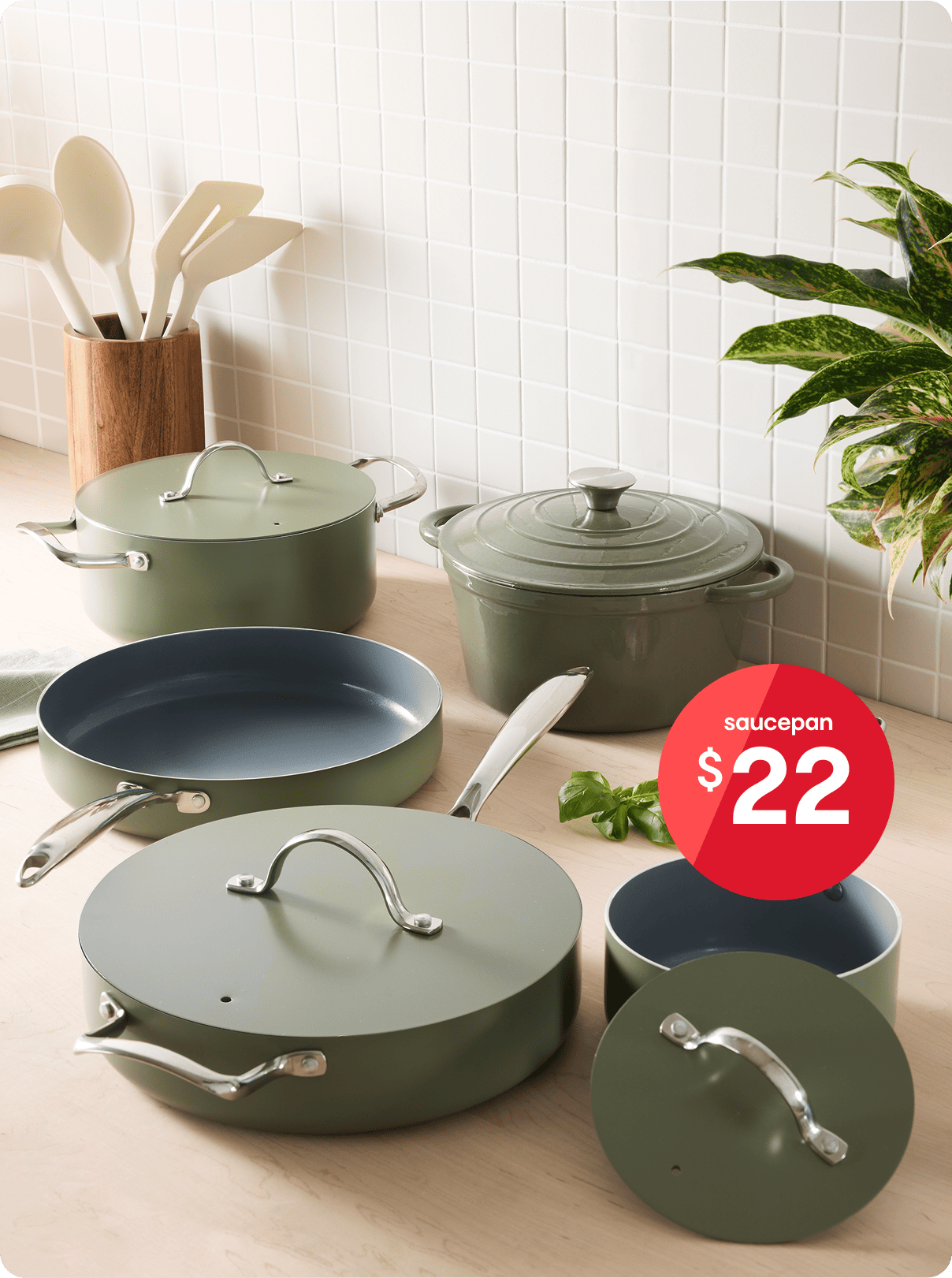 Assortment of cookware essentials from $22